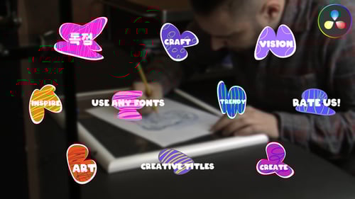Abstract Creative Titles for DaVinci Resolve