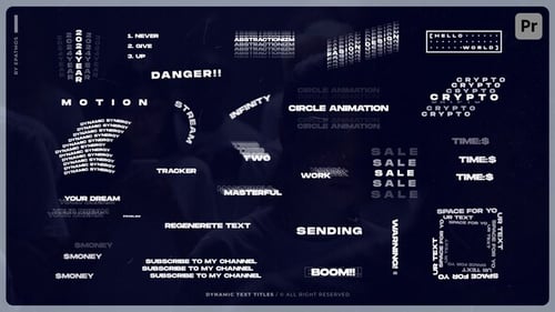 Dynamic Glitch Kinetic Typography Titles Pack
