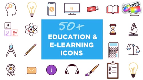 Animated Icons for Education and E-learning for FCPX