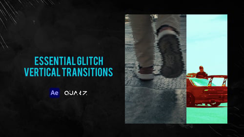 Dynamic Glitch Vertical Video Transitions Pack