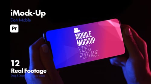Responsive Mobile Mockup Showcase with Dark Neon Aesthetics