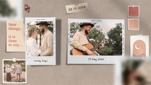 Modern Photo Slideshow with Organic Layout for Cherished Family Memories