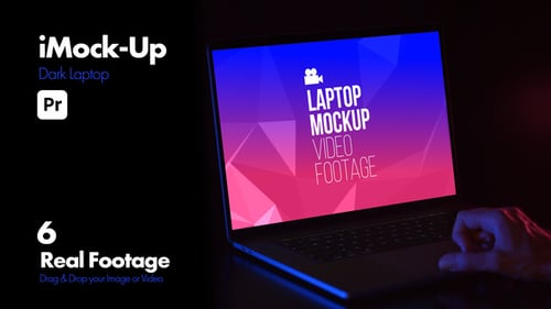 iMock-Up Dark Laptop for Premiere Pro