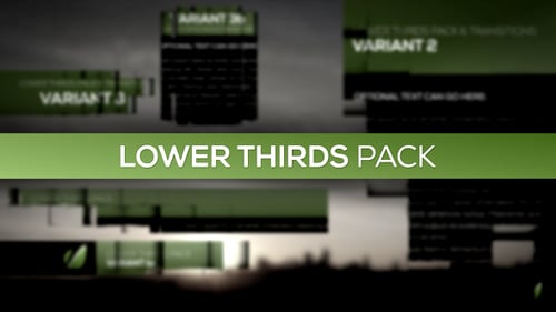 Geometric Modular Lower Thirds with Grid Block Transition Animations