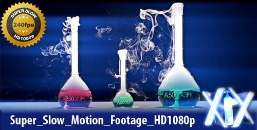 Colorful liquids in laboratory flasks emitting smoke
