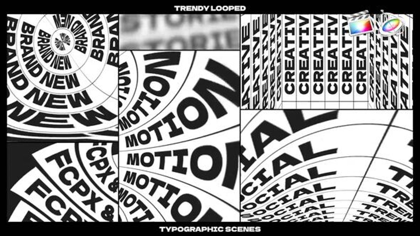 Loop Typography Scenes Pack, Titles ft. typography & motion graphics ...