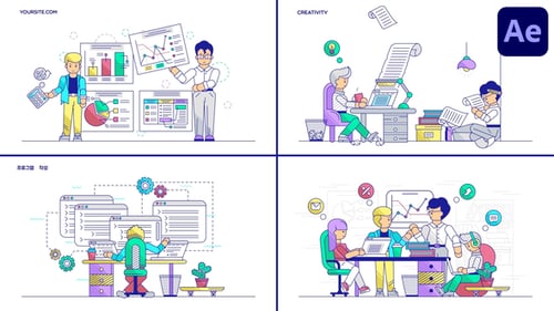 Modern Business Analytics Explainer Animation Kit