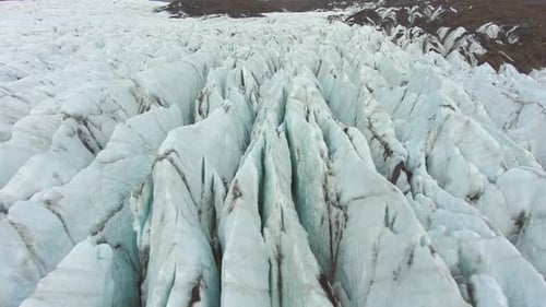 Svinafellsjokull Glacier. Iceland. Aerial View