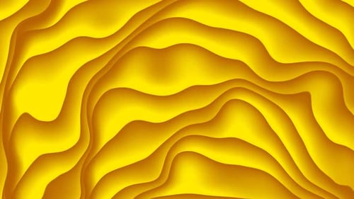 Seamless Flowing Golden Waves Abstract Background Loop