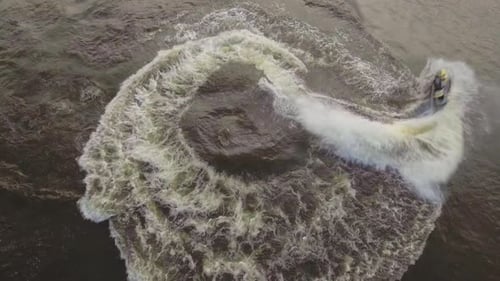 Girl on the Jet Ski in the River