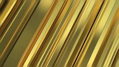 Abstract Golden Metallic Diagonal Lines Motion Background