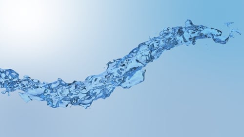 Blauer Wasserfluss
