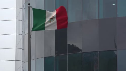 Realistic Waving Mexican Flag Animation