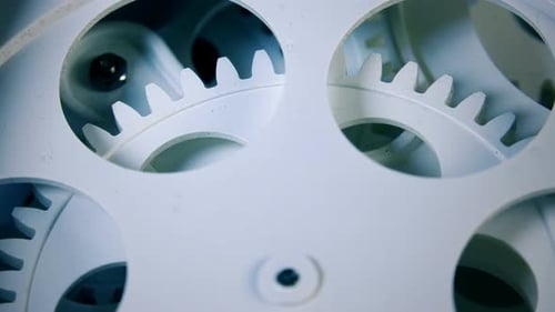 Rotating Gears Abstract Mechanical Close Up