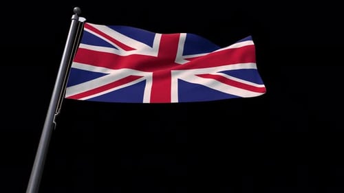 Realistic Waving United Kingdom Flag Animation