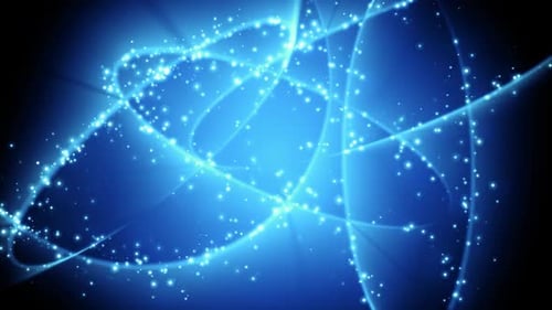 Rayures de particules bleues