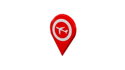 Modern 3D Travel Location Pin Icon Animation