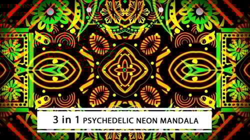 Psychedelic Neon Mandala