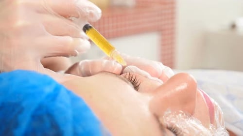 Injection Near Eye for Cosmetic Procedure