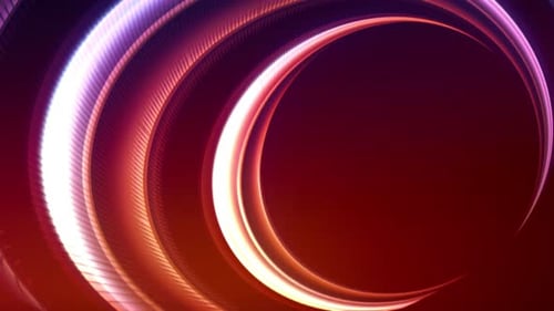 Dynamic Abstract Glowing Rings Motion Background