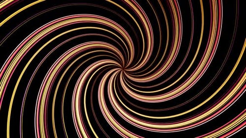 Abstract Swirling Neon Lines Vortex Motion Background
