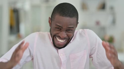 Man's Emotional Shift From Smile to Anger