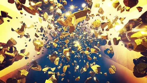 Glow Golden Debris 4k