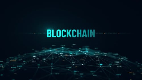 Blockchain Kryptowährung Digitaler Globus Animation 4K