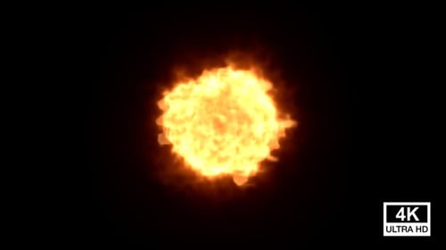 Fiery Explosion Blast Flame Element