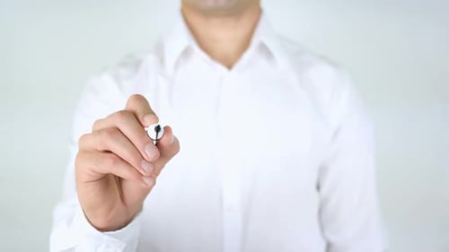 Man Writes the Word Fashion