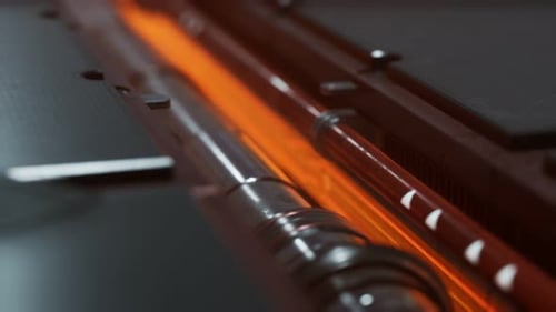 Fondo de movimiento futurista o superficie cibernética con metal y luces