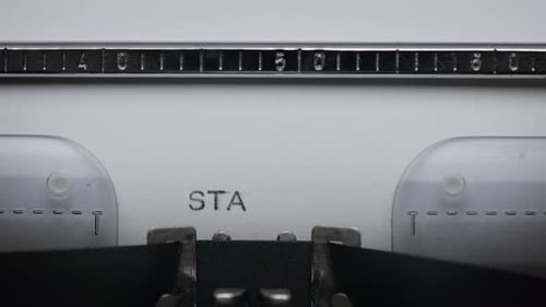 Typing Text on Typewriter