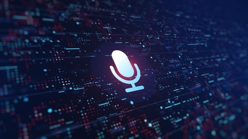 Microphone Icon Digital Background