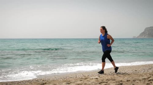 Running on the beach