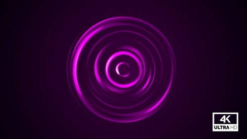 Pink Neon Background Luminous Glowing Circles Looped V5
