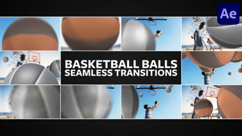 Basketball Balls Seamless Transitions for After Effects