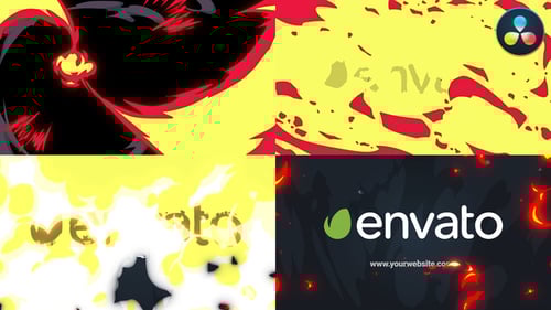 Dynamic Fire and Smoke Logo Reveal Opener