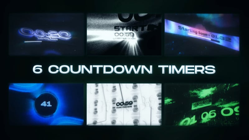 6 Countdown Timer | Stream Background Pack, Broadcast Packages ft ...