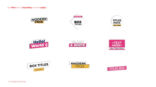 Box Titles | After Effects