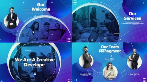 Modern Corporate Presentation Opener with Animated Geometric Shapes