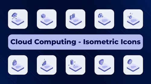 Cloud Computing - Isometric Icons