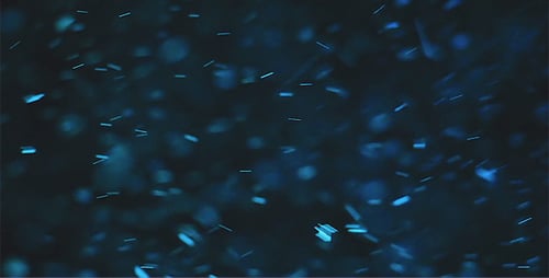 Abstract Colorful Particles Falling on Black Background