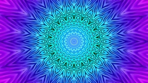 Blue Purple Mandala Abstract Background
