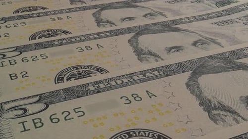 Seamless Money Flow of Five Dollar Bills