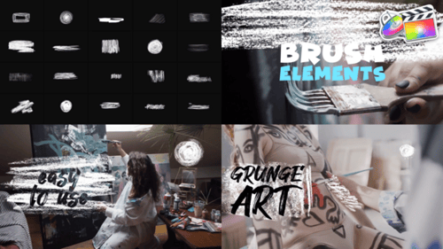 Grunge Brush Elements | FCPX