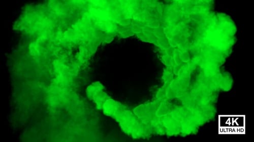 Green Smoke Swirling 4K