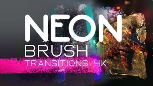 Neon Brush Transitions 4K