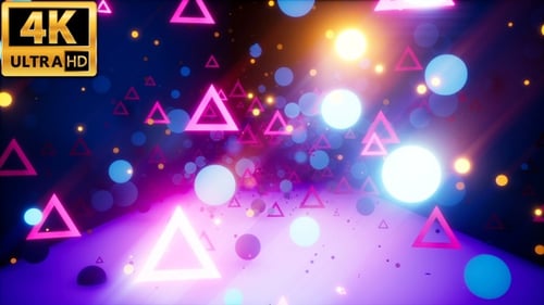Retro Neon Glow Hintergrund 4k