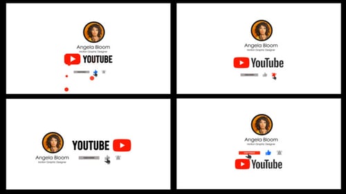 Modern YouTube Subscribe Button and Bell Lower Third Pack