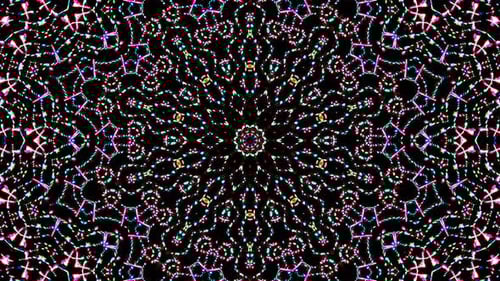 Colorful Abstract Shimmering Kaleidoscope Background Loop